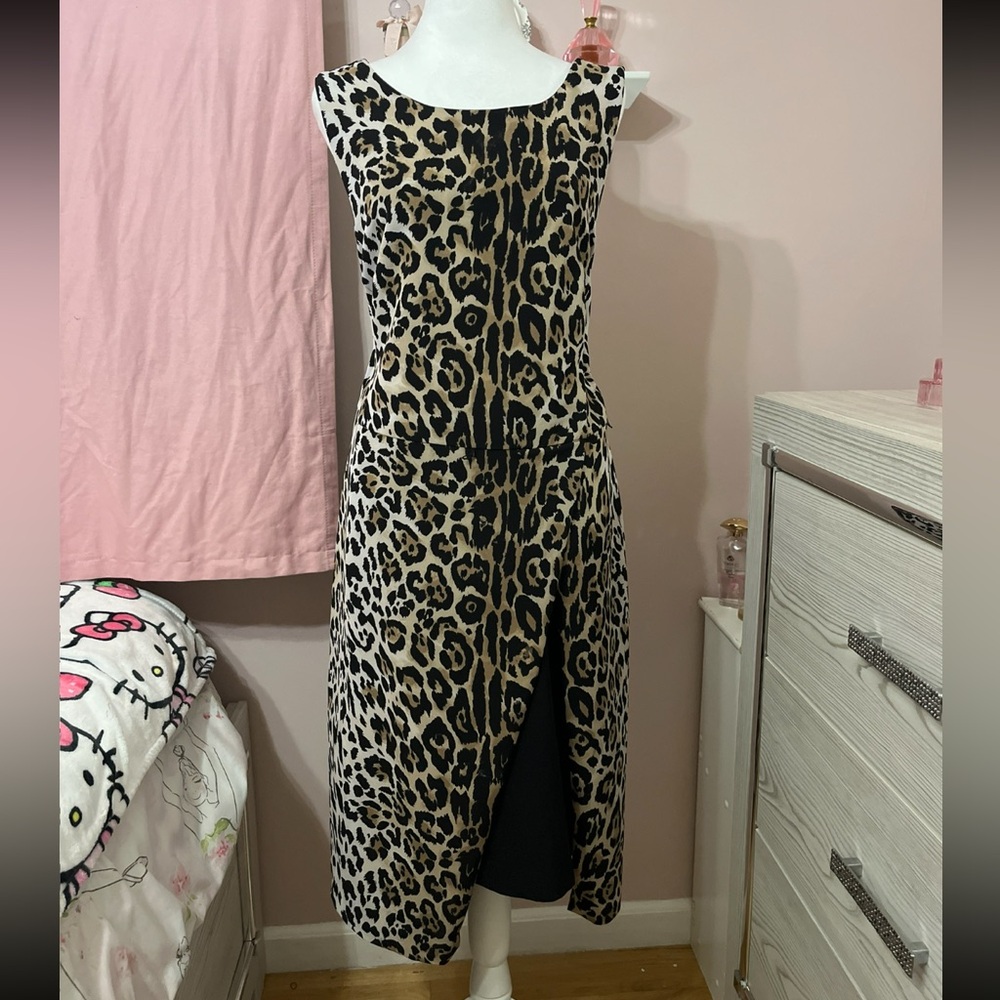 Leopard Print Sleeveless Dress